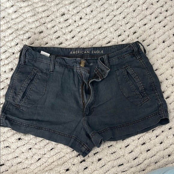 American Eagle Outfitters Pants - American Eagle Women's Size 10 Linen Black Shorts